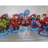 Centro De Mesa Avengers Hulk Ironman Tort Capitan De30 Cms