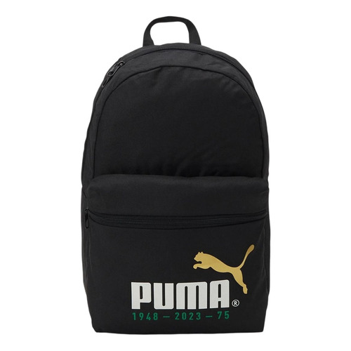 Mochila Puma Unisex 9010801 Color Negro Diseño de la tela Liso
