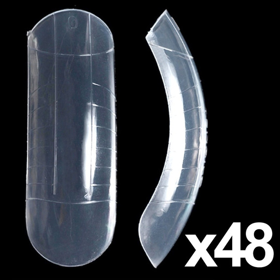 X48 Molde Dual System Form Polygel Unas Esculpidas Manicuria