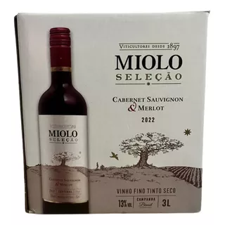 Vinho Tinto Seco Miolo Seleção Cabernet & Merlot Bag 3litros