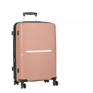 Mala De Viagem Rosa Pequena De Bordo 10kg Polipropileno 