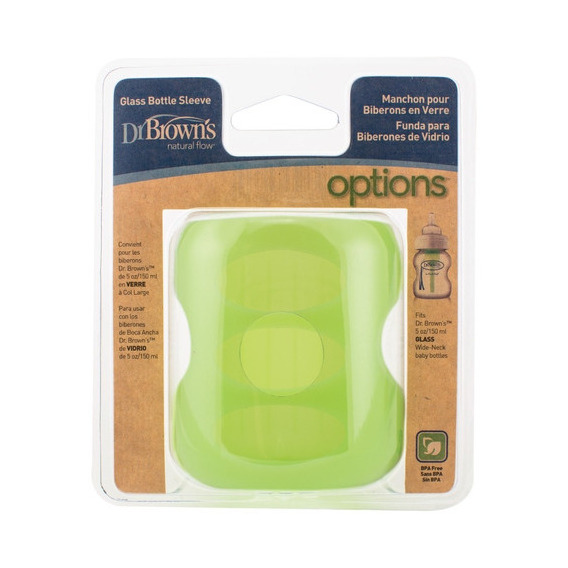 Funda De Silicona Para Biberón De Vidrio 5oz 150 Ml Verde Ag Color Verde agua