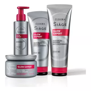 Combo Siàge Glow Expert: Shampoo + Condic + Máscara + Balm