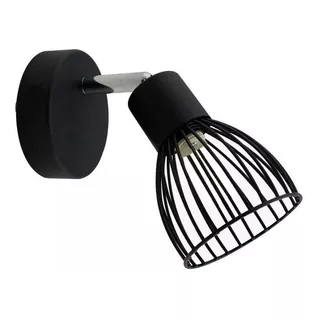 Lampara Led Aplique Schara I Negro Luz Moderna Reja Jaula 220v