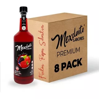 Mexclaito Premium Frutos Rojos Pack 8 L Jarabe Endulzante