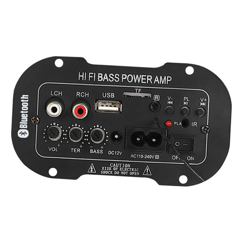 Coche Bluetooth Hi-fi Bajo Potencia Subwoofer Amp Coche Mini Color Fix