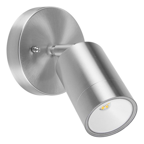 Lampara Muro Led Exterior Satin 4.5w Luz Suave Cálida HLED-761/S Color Satinado Tecnolite 