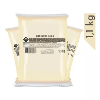 Maionese Grill Junior Molho Para Lanche Sem Glúten Em Saco Pouch 1.1 Kg