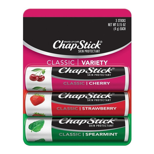 Chapstick Bálsamo Labial Pack X3 Variedad Clásicos