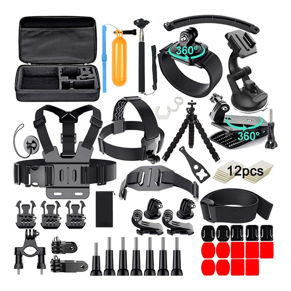 Kit De 59 Accesorios Para Gopro Hero 2 3 4 5 6 7 8 9 10 11