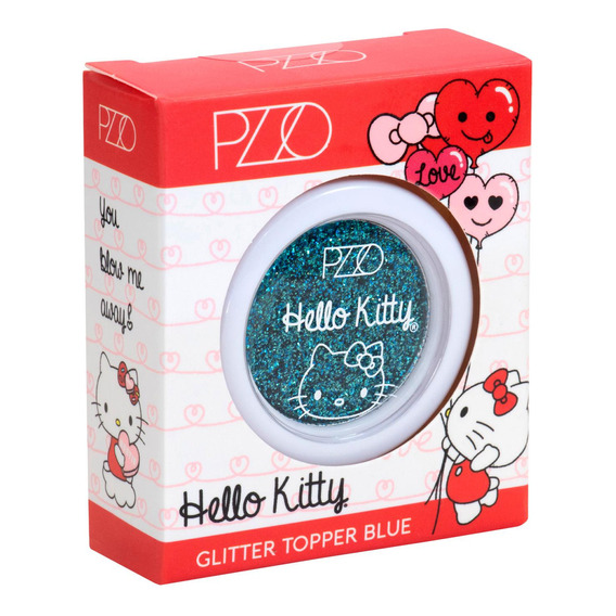 Glitter Topper Blue Hello Kitty | Petrizzio
