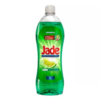 Jabon Lavatrastes Liquido Arrancagrasa 1 Litro Jade Limon Trastes / Lavavajillas / Biodegradable / Suave Con Las Manos