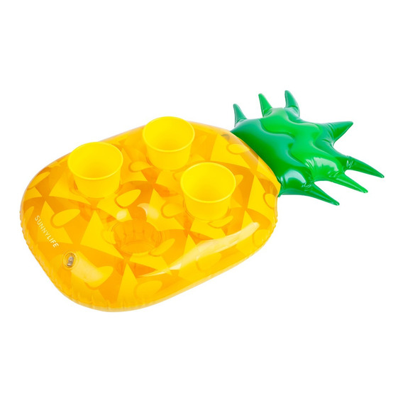 Inflable Piscina Diseño Piña! Portavasos Sunnylife Color Amarillo