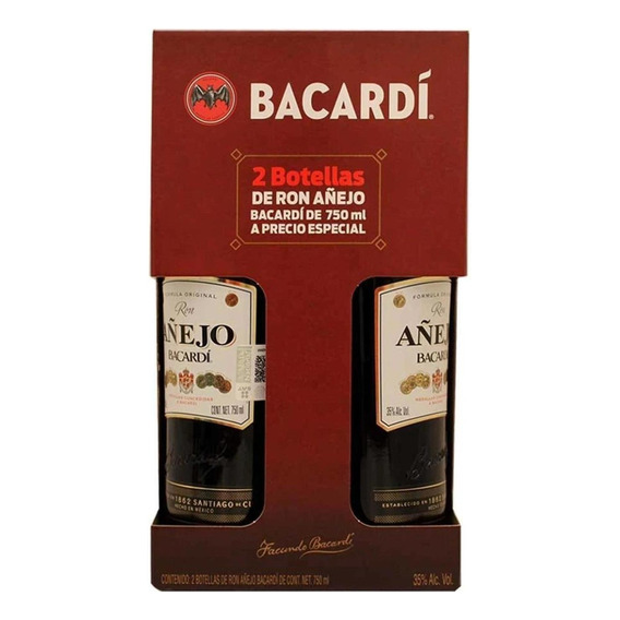 Ron Bacardi Añejo Bipack 750 Ml