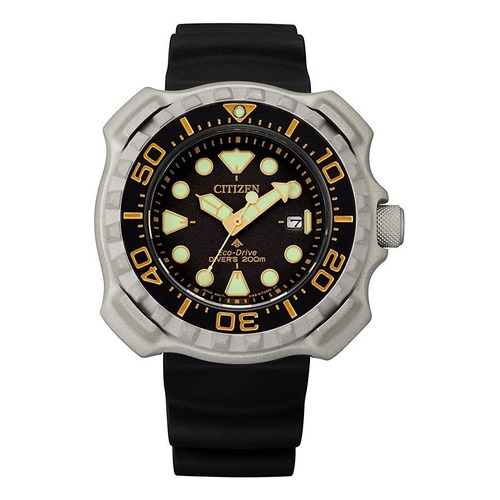 Reloj Para Hombre Citizen Bn0220-16e Eco-drive Promaster Sea Color de la correa Negro Color del bisel Acero inoxidable Color del fondo Negro