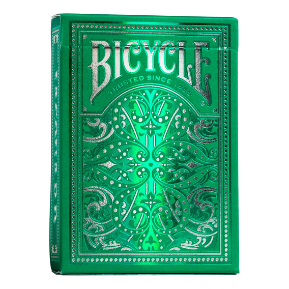 Baraja de cartas para bicicleta Jacquard Premium Poker con dorso verde, idioma inglés