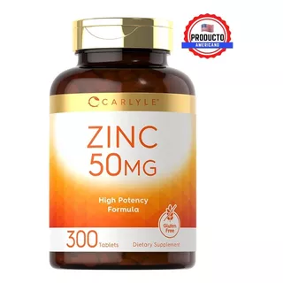 Zinc Premium 50mg 300 Capsulas Alta Potencia Inmunidad O11 Sabor Nd
