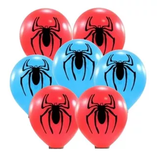 25 Balão Bexiga Homem Aranha Nº 11 Cor Vermelho/azul