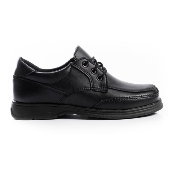 Zapatos Escolares Zapatillas Color Negro Cordones Cocidos