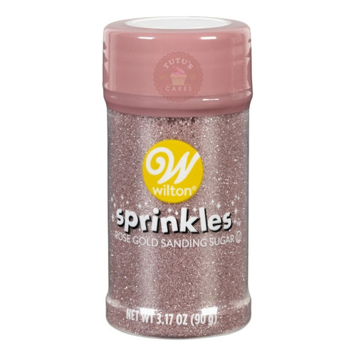 Azucar Perlada Colores 90 Gr Wilton Sprinkles Color Dorado rosa