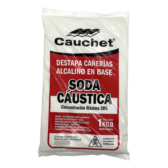 Soda Caustica X 10 Kilos Cauchet Destapacañerias Desengrasa