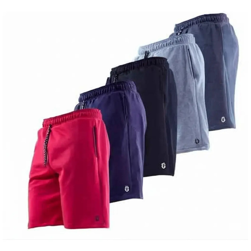 Kit 5 Bermuda Short Moletom Masculino Bolso Academia Corrida