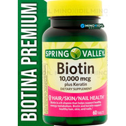 Cabello Hermoso Biotina  10,000 C/ Keratina 60 Tabletas