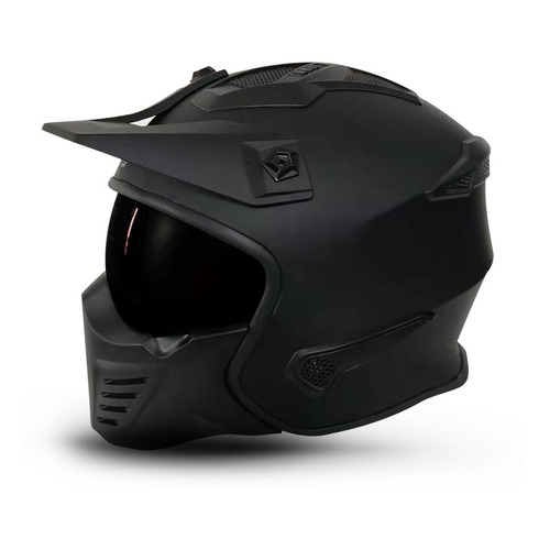 Casco Integral De Moto Edge Kombat Certificado Dot Negro Ktm Color Negro mate Tamaño del casco L