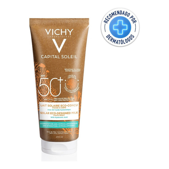 Protector solar  Vichy  Capital Soleil 50FPS  en crema 200mL