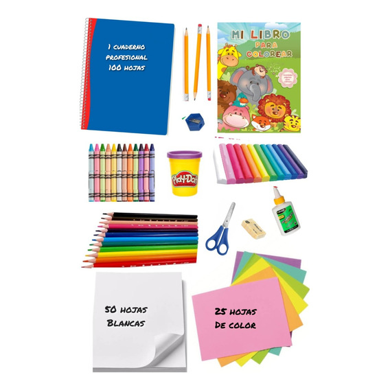 Kit Utiles Escolares Set Preescolar Kinder Lista De Utiles