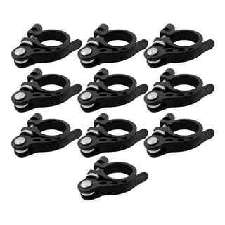 Kit Abraçadeira Canote Selim 10 Peças Bicicleta 31.8mm Preto