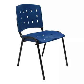 Cadeira De Escritório Confort Fixa Plástica Empilhável