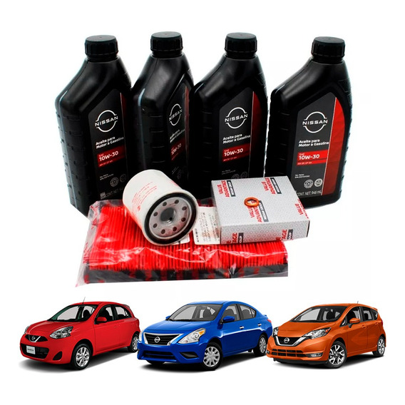 Kit De Afinación Mayor Nissan Versa March Aceite 10w30