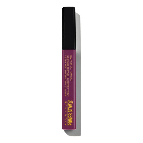 Labial Líquido Mate Avon Power Stay Indeleble Color Power On Plum