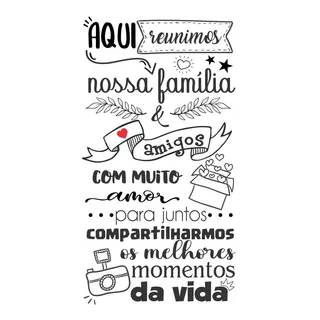 Adesivo De Parede Decorativo Reunir Família Amigos 93,5x170