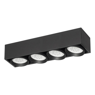 Plafon Cardanico 4 Luces Negro Apto Led Ar111 Gam G4nt