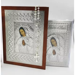 Biblia Boda Caja Repujado Plata 