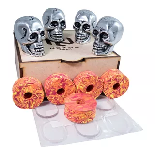 Pack De 4 Toppers Calavera + Regalos / Mariposa  Platillos