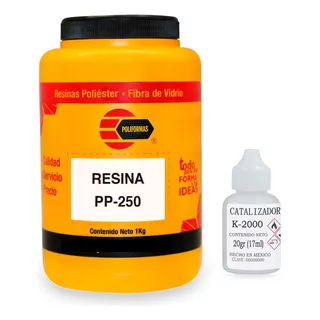 Resina Poliéster  Pp 250 Presentación De Un 1 Kg