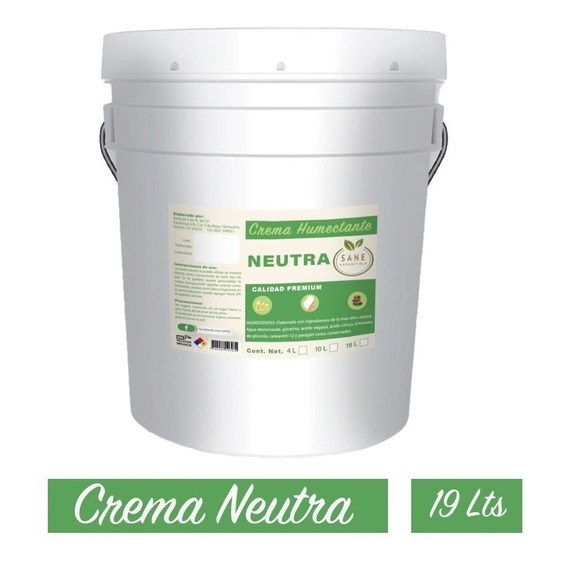 Crema Neutra Base  19 Lts  Calidad Premium 