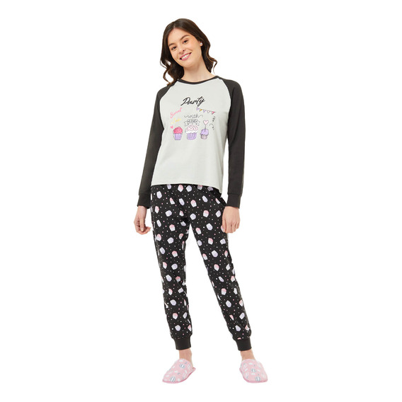 Pijama Food Lovers Gris Mujer Fashion's Park