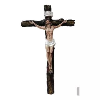 Cristo Crucificado En Cruz Resina Cristo Cristos Figart