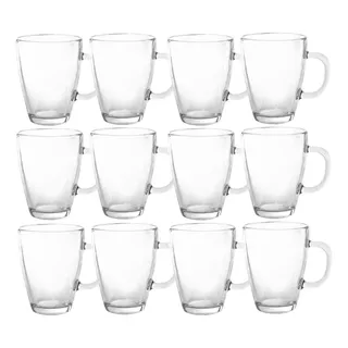 Tazas De Vidrio Durax Taza Armonia 360 Ml X 24 Unidades Color Transparente