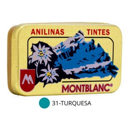 Pack 3 Anilinas Montblanc® Cajita Dorada Color 31. Turquesa Pack 3