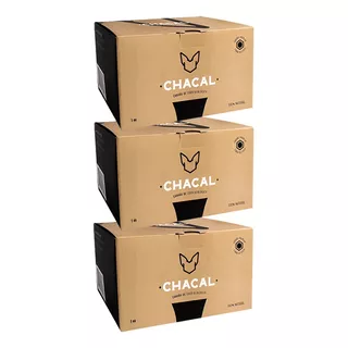 Kit Carvao Chacal Para Narguile Fibra De Coco Hexagonal 3kg