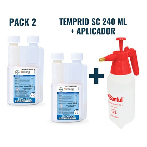 Pack 2 Temprid Sc Insecticida 250ml + Fumigador Interior Ext