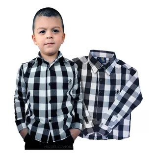 Camisa Xadrez Cowtry Infantil Masculina Menino Bebê Festa