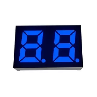 1x Display 2 Dígitos 7 Segmentos Azul Catodo Comum 0,40 