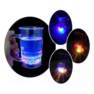 Combo 15 Chopp Led Con Luz Rgb De 500ml 