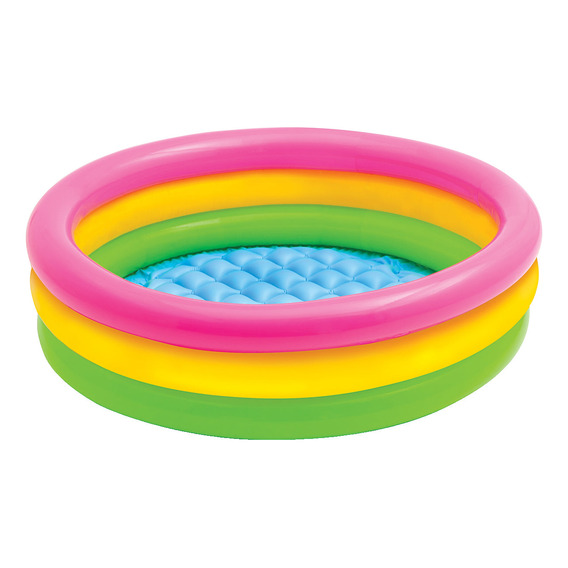 Piscina Intex Inflable 3 Aros 68 L Fondo Acolchonado El Rey